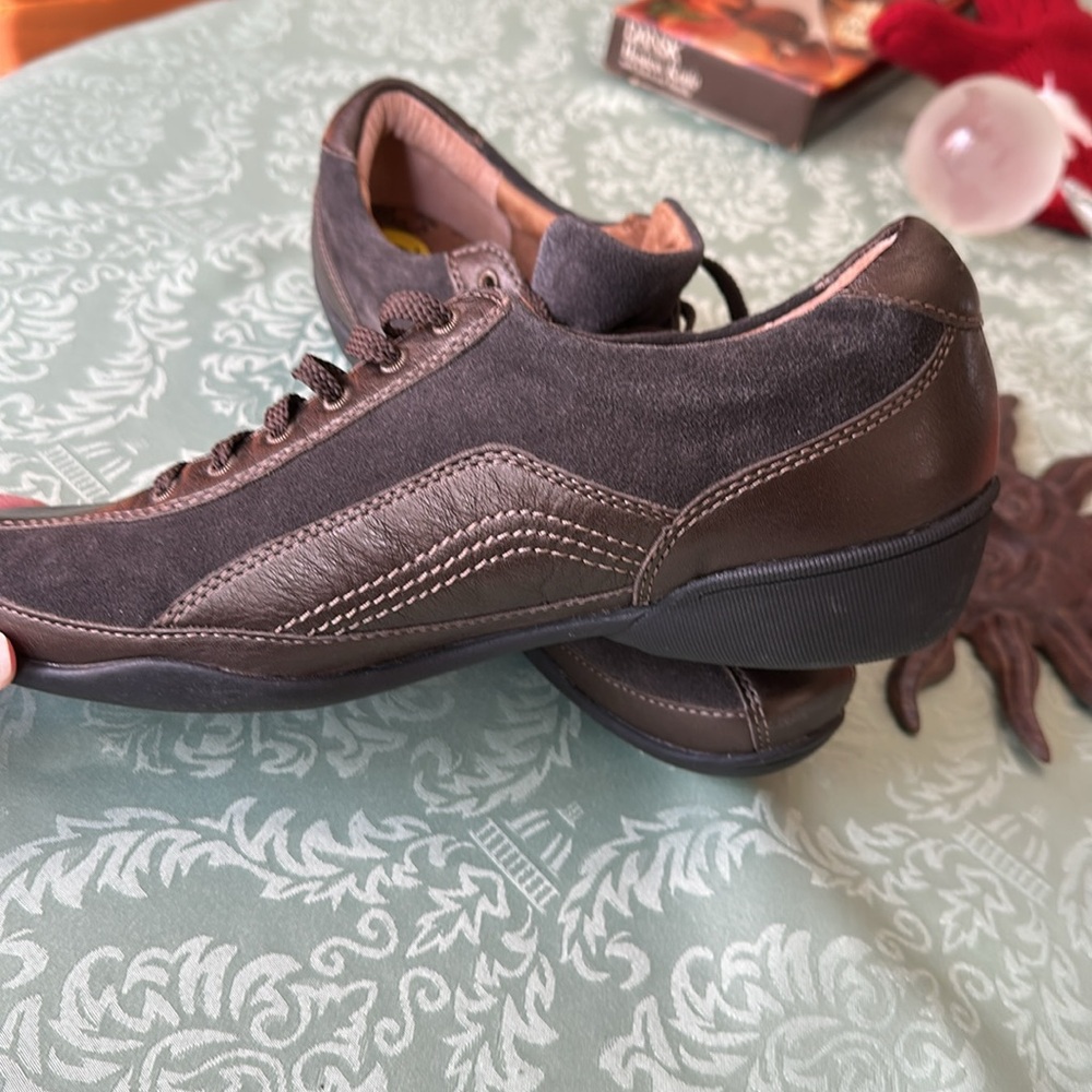 Taos Sneakers Womens Steady Brown 9 Leather Walking Shoe‎ Comfort Casual - Picture 5 of 8